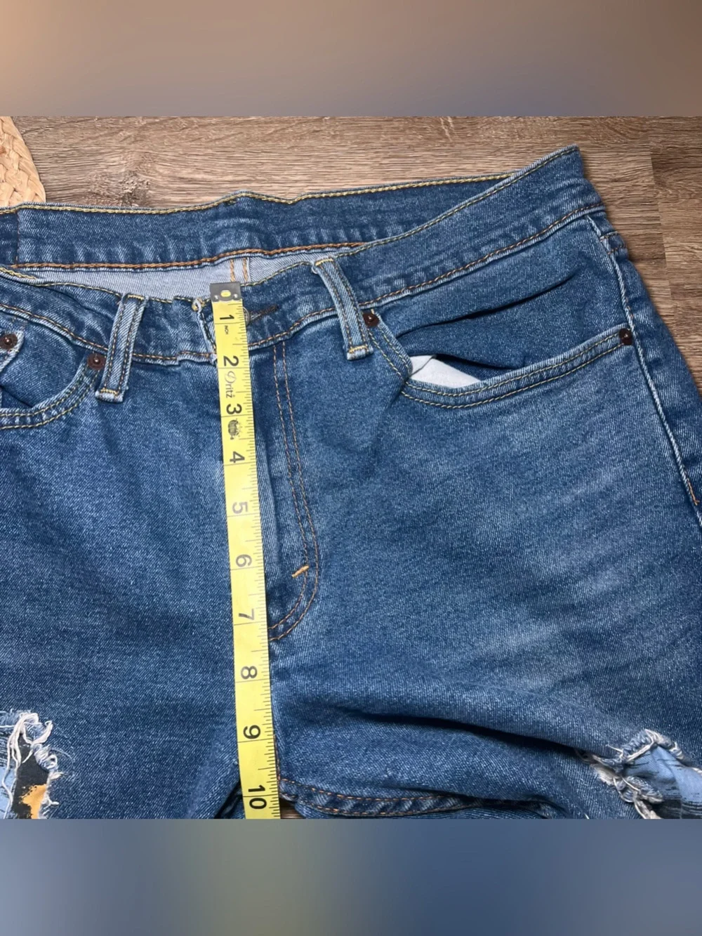 LEVI'S 511 Slim Fit Distressed Patch Mens Jeans